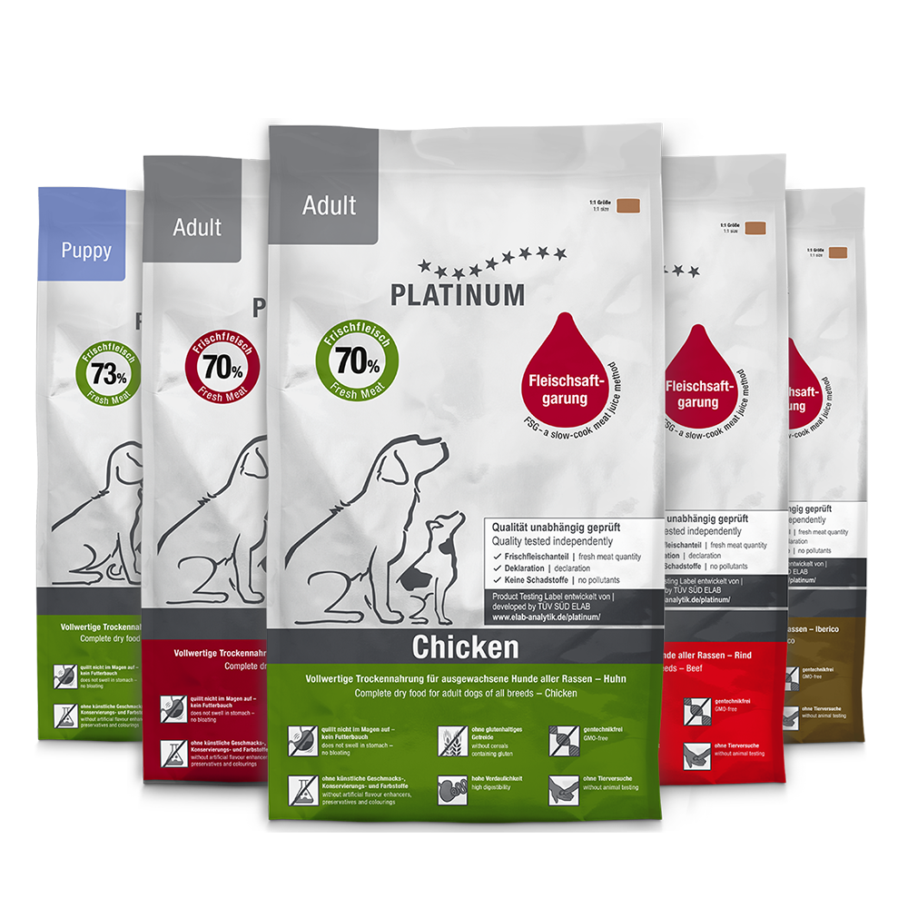 Auswahl an Hundefutter